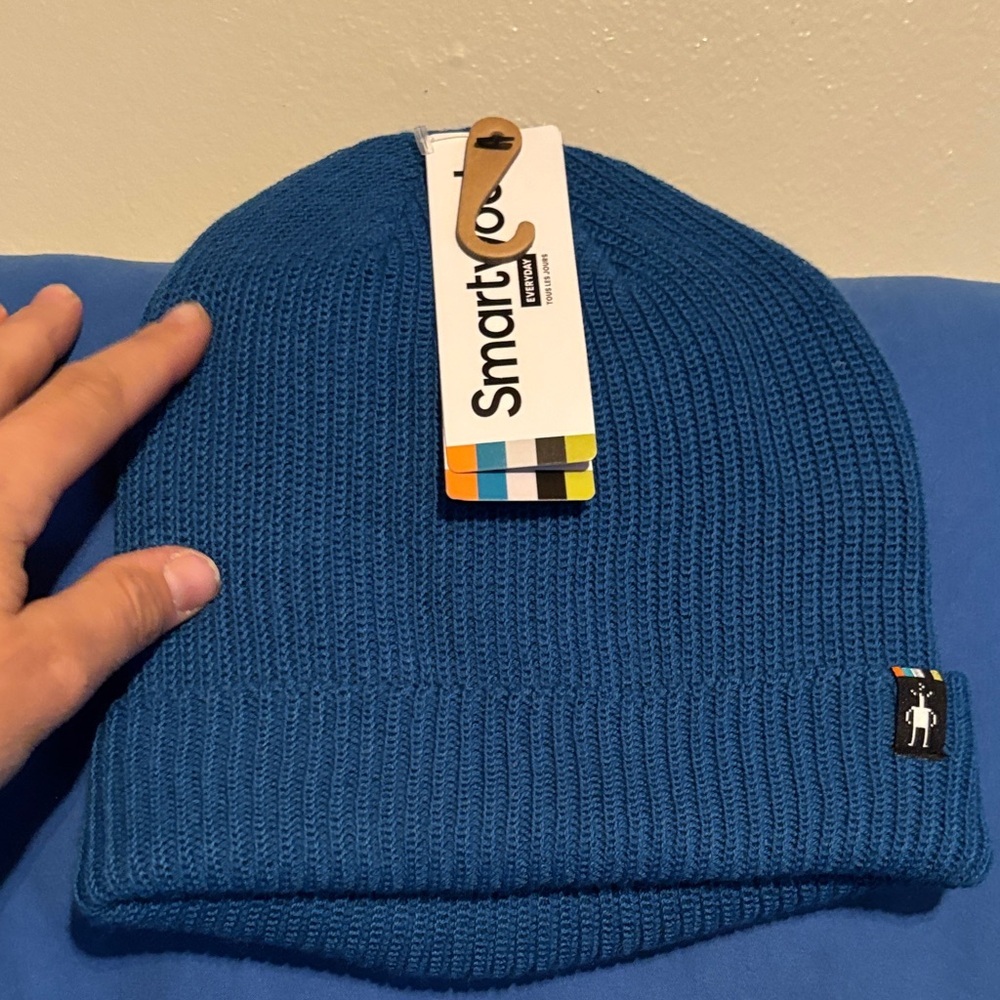 Smartwool Nival Blue Cuffed Knit Beanie Unisex
